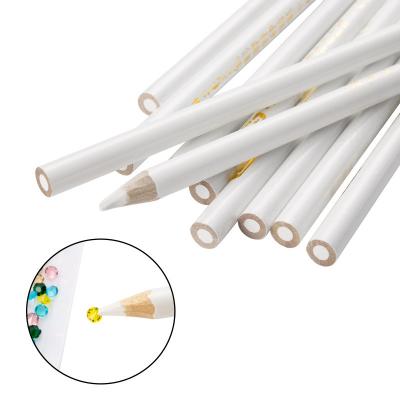 China Easy Apply 10 Pack White Nail Dot Drill Pens DIY Self Adhesive Dot Drill Pencils Wholesale Pencil Special Tool For Nail Art for sale