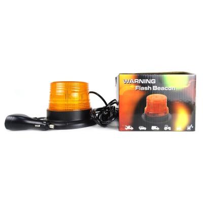 China ABS+PC Amber 15 LED Warning Safety Beacon Strobe Rotating Flashing Lights with Magnetic and 16ft Straight Rope for Vehicle Truck for sale