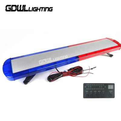 China EEC R10 Red Blue Normal Car Roof Led Light Bars Flare COB Tow Truck Traffic Warning Lightbar 118x22.5x12cm for sale