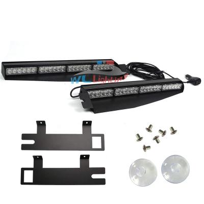 China Auto Light System DC12V Amber White Red Blue Green 48w TIR led dash warning rig split police visor flash light for sale