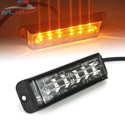 China Emergency safety vehicles CEE R10 warning TIR 6 led flashing strobe grill lighthead surface mount light 12V/24V for sale