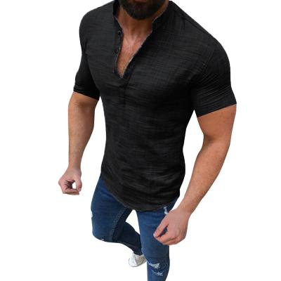 China Hot Selling Summer 2021 Plus Size Anti-Wrinkle Sports Men's Running Fitness Stretch T-shirt Short Sleeve T-shirt Tops for sale