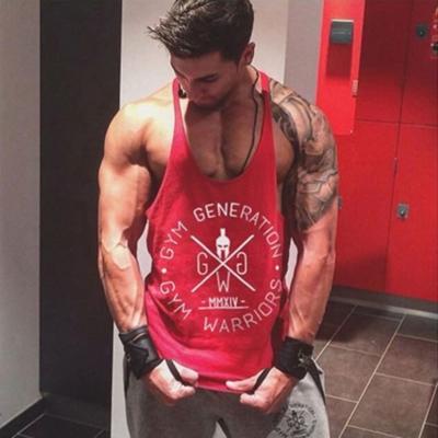 China Hotsale QUICK DRY sports sling vest men one-piece sportswear cotton muscle fitness clothing for sale