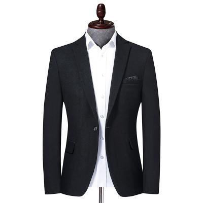 China Korean Style Hot Sale Casual Men's Breathable Suits Slim Fit Black Casual Blazer for sale