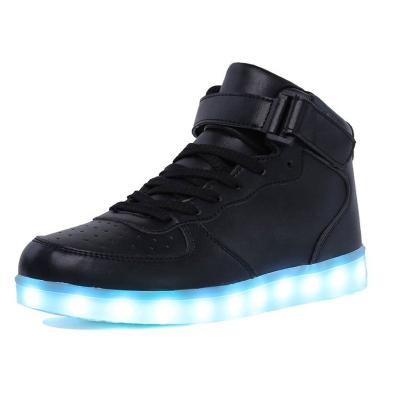 China Adult&Kids Light LED Boy&Girl High Top Light Shoes Glowing Luminous Unique Sneakers Sneakers For Women&Men for sale