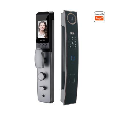 China 291 Users +9 Administrators Haoyuxing 3D Face Full Automatic Smart Door Locks Fingerprint Smart Locks with Tuya APP for sale