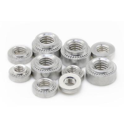 China Heavy Industry OEM Carbon Steel Nickel Plated Pressure Riveting Nut Aluminum Self Tightening Nut for sale