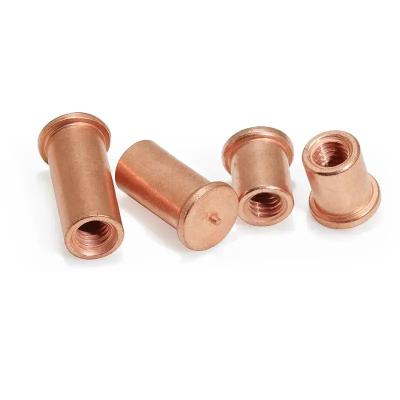 China Stainless Steel Factory Direct Sale M3 M4 M5 M6 Copper Threaded Insert Fastener Screw And Nut Weld Studs Brass Nut Domed Rivet For Metal for sale