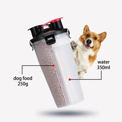 China Non-automatic Multifunctional Portable Pet Slow Feeder Rolls Plastic Water Travel Bottle Pet Bowls and Feeders for sale