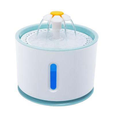 China Automatic Pet Plastic Automatic Feeder Flower Shape Outlet Fresh Drinking Convenient Pet Water Fountain for sale