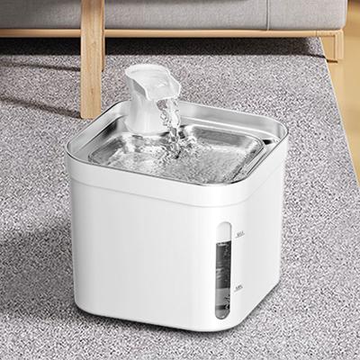 China Stainless Steel Automatic Filter Tray Automatic Pet Feeder Water Filter Cat Pet Water Fountain for sale