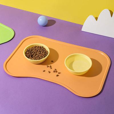 China Factory Price Pet Dog Silicone Feeding Mat Waterproof Washable Base Cat Feeding Mats Easy Clean for sale