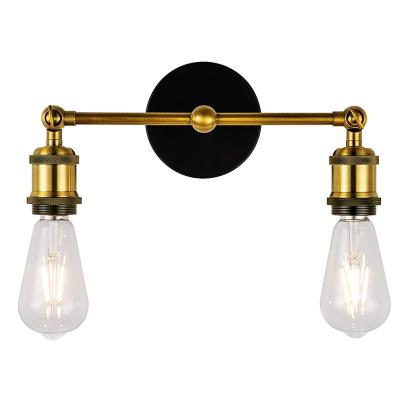 Cina 2 ways of placement: UP& DOWN Sconces Industrial Wall Mount Wall Lamp 2-Light Adjustable Metal Wall Light For Decor in vendita