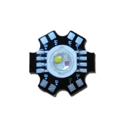 Chine AlGaInP 8 leads RGBW 3 W high power LED in RGB/RGBW color with star heatsink à vendre