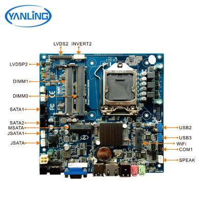 China Custom 1*lan Intel i7 core 1*lan mini-itx motherboard industrial motherboard 12V dual port mini-itx motherboard for router PC for sale