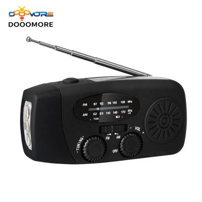 China AM/FM radio LED torch; Micro USB mobile charger; Solar panel ; Portable Solar Crank Radio 600mAh LED Emergency Hand Crank Torch AM FM Radio WB Outdoor Super Bright Radio for sale