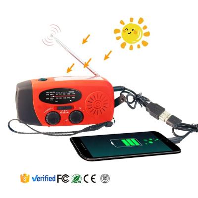 China Solar panel ; Dynamo; Flashlight ; Power bank; Small bass speaker pocket am portable fm radio with built-in rechargeable hand crank light emergency fm solar powered radio portable for sale