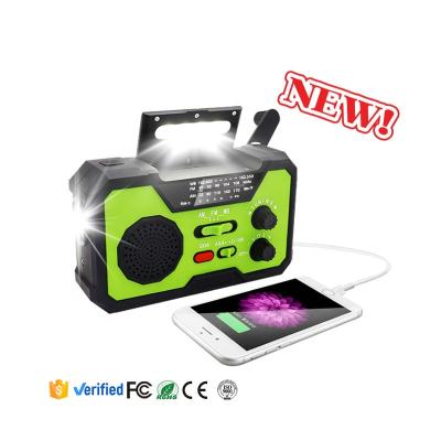 China SOS alert; Headphone jack; Power display; New Outdoor Portable FM AM WB Solar Charging Radio Battery AM English FM Bass Speaker Am FM Built-in Wireless Speaker Portable Radio for sale