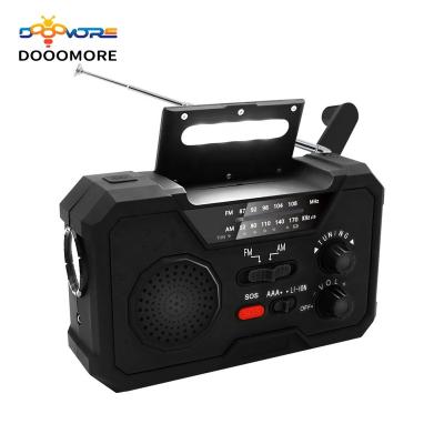 China SOS alert; Headphone jack; Power display; Low Speaker Dooomore AM/FM Radio Factory Store 2000 mAh Power Bank Environmental Friendly Outdoor Product Portable Radios for sale