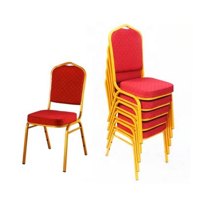 China Modern Commercial Furniture Banquet Wedding Party Chair Stackable Hotel Furniture With Metal Legs for sale