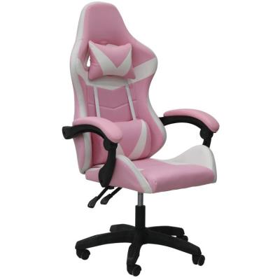 China Slipcovered Free Sample Dropshipping PC Leather Silla Gamer Racing Computer Reclining Led Gaming Chair With Footstool for sale