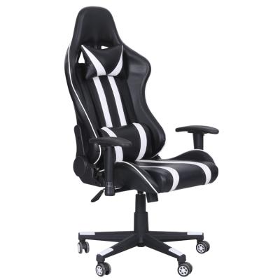 China Slipcovered Free Sample Dropshipping PC Leather Silla Gamer Racing Computer Reclining Led Gaming Chair With Footstool for sale