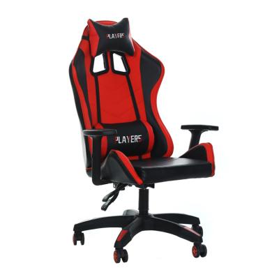 China Slipcovered Free Sample Dropshipping PC Leather Silla Gamer Racing Computer Reclining Led Gaming Chair With Footstool for sale