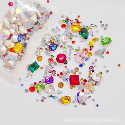 China Wholesale Flat Back Crystal Stones Non Thermal Repair Strass ceramic factory fancy nails ab rhinestones for nail decoration for sale