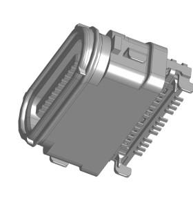 China 6A USB-Anschlüsse 24 Pins USB 3.0 weiblicher Anschluss SMT Rechtswinkel zu verkaufen