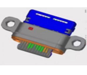 중국 전기 USB 3.0 커넥터 방수 24 핀 여성 커넥터 스테인리스 셸 판매용