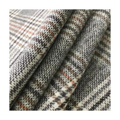 China Italian Cashmere Woolen Plaid Plaid Pure Wool Cloth Breathable Best Fabrics For Clothing for sale