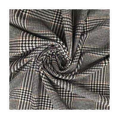 China 2021 Breathable High Strength Heat Houndstooth Plaid Knitted Wool Fabric for sale