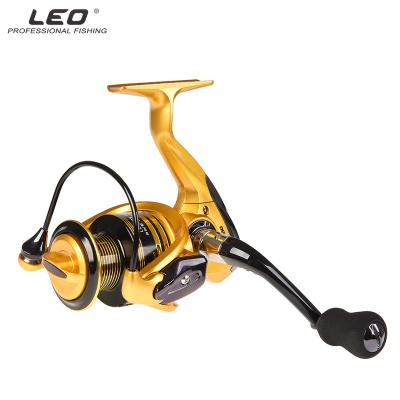 China LEOFISHING Aluminum Alloy Fishing Reel 1000-7000 13+1 Ball Bearings CNC Metal Reel Aluminum Alloy Wire Cup 5.5:1 River Lake Spinning Reel for sale