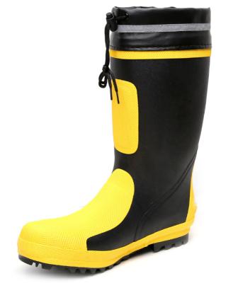 China Rubber Toe Steel Toe Barrel Rain Boots Outdoor Work Protection Working Extracting Rubber Shoes Long for sale