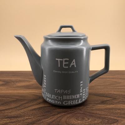 China Stocked 2021 Modern Trending Products Teapots Set With Lid Porcelain Ceramic Kettle Coffee Teapot for sale