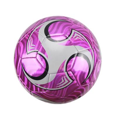 China Professional Custom Size 5 Metallic Leather PVC Material Football Soccer Ball For Training for sale