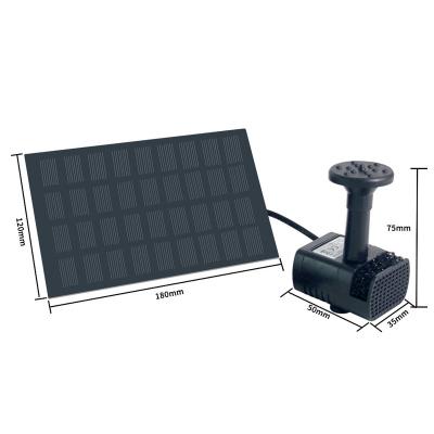 China Low Pressure 1.8W Solar Outdoor Rockery Fish Pond Fountain Water Pump Solar Submersible Pump 0918 for sale