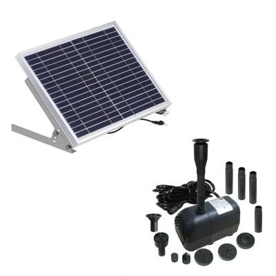 China solar wave garden water pump 17V10WSolar pump fountain waterscape SP100 without plug rock garden for sale