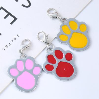 China Sustainable Stocked Dog Paw Shaped Tag Wholesale Dog Collar Charms Pendant for sale