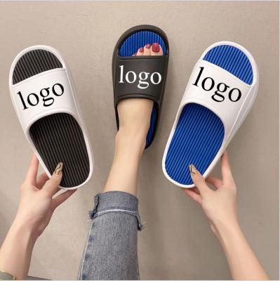 China CUSHIONING custom logo, cartoon printed EVA indoor and outdoor non-slip slippers for sale