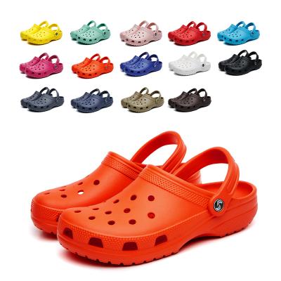 China Wholesale Sellers Logo Garden Clog Eva Flat PVC Custom Men's And Women's Slip Slippers Anti-slippery Clogs Woman's Clogs Shoes Classic for sale