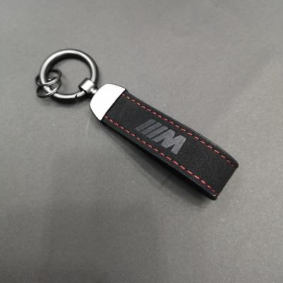 China Promotion gift hotsale suede fur car key pendant men's car metal key chain personalized standard customization for sale