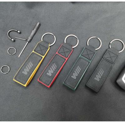 China Fashional souvenir logo suede car keychains metal gifts customized theme keychains for keys for sale