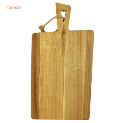 China Wholesale Custom Disposable Kitchen Accessories Bread Fiurt Cheese Boards Serving Tray Acacia Wooden Chopping Cutting Board With Handle for sale