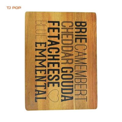 China Disposable High Quality Custom Personalized Large Universal Laser Engraving Kichen Acacia Wood Serving Cutting Block Cutting Board for sale