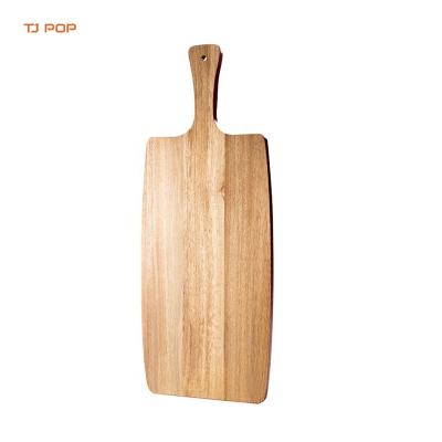 China Custom / Wholesale Disposable Acacia Wood Cheese Cutting Board With Handle And Hanging String for sale