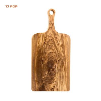 China Disposable Olive Wood Butcher Chopping Block Customized Wooden Chopping Board With Handle for sale