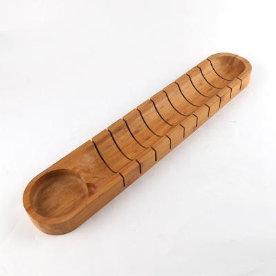 China Disposable Bamboo Baguette Board French Bread Chopping Slicing Tray Long Slicer Chopping Board for sale