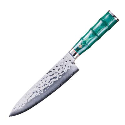 China 8 Inch Disposable Chef Knife With Pakkawood Handle VG10 Damascus Steel Kitchen Knives Cutting Slicing Chef Knife for sale