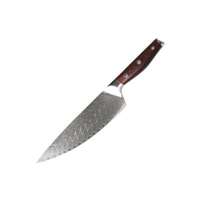 China Disposable Chef Knife 6 Inch VG10 Damascus Steel Kitchen Knives With Ergonomic Handle Cutlery G10 Cooking Chefs Knife for sale